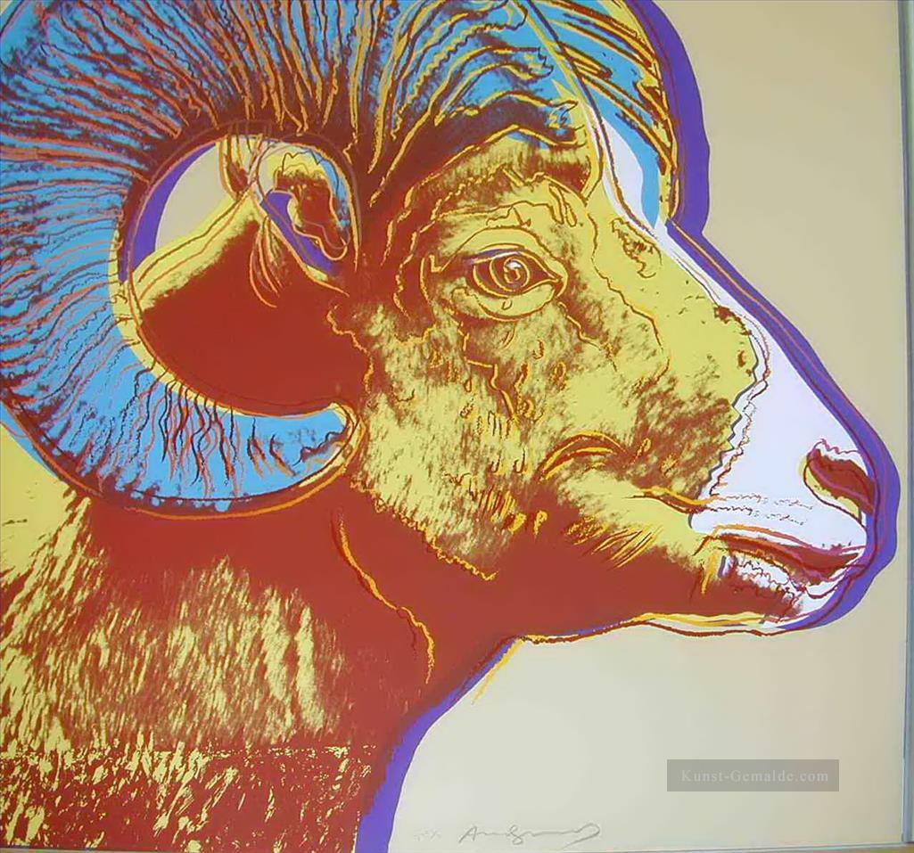 Bighorn Ram Bedrohte Arten 2 Andy Warhol Ölgemälde